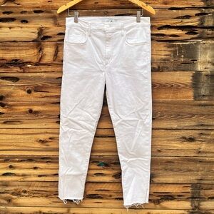 JOE’S | White Skinny Jeans Raw Hem 28